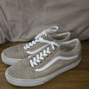 Vans Tan Canvas Sneakers Mens 7.5/ Women's 9